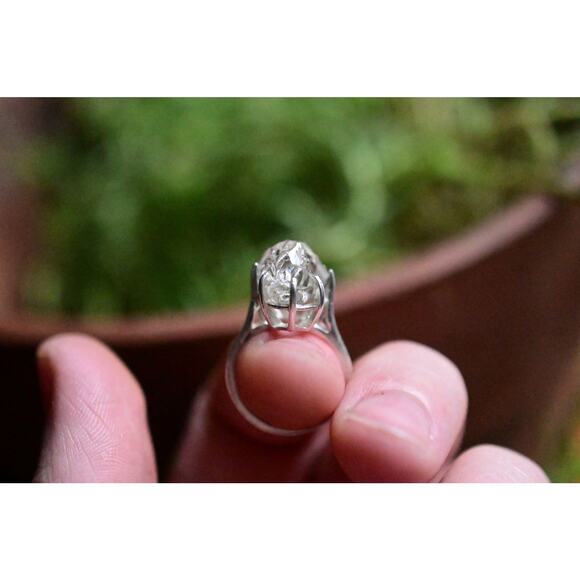 alternative raw diamond engagement rings, raw crystal size 4 5 6 7 8 8 9 10 11 - Picture 4 of 5